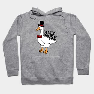 Silly Goose Wearing a Top Hat Hoodie